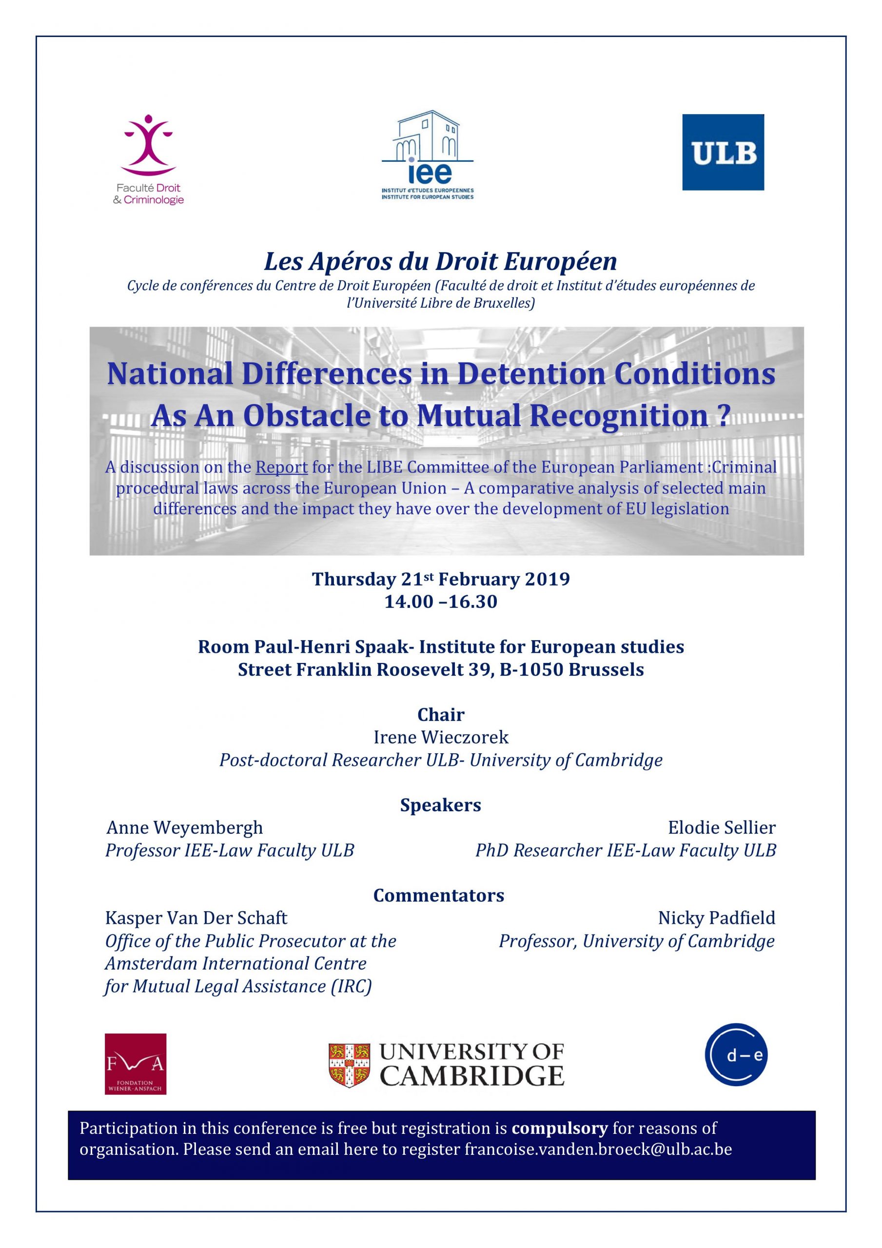 Detention Conditions And Mutual Recognition Aperos Du Droit Europeen